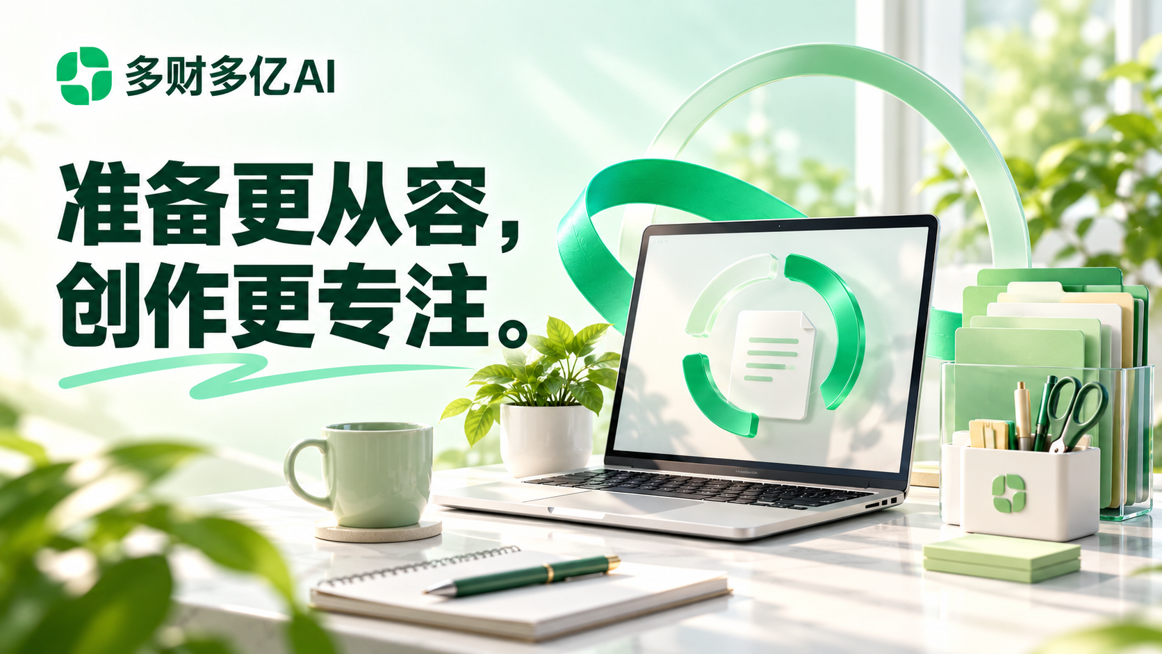 准备好新版，再回到自己的工作节奏的创作场景示意图