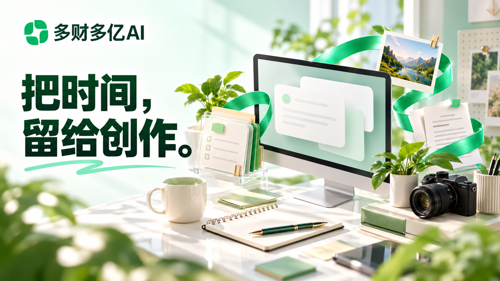 上一项在制作，下一项灵感接着准备的创作场景示意图